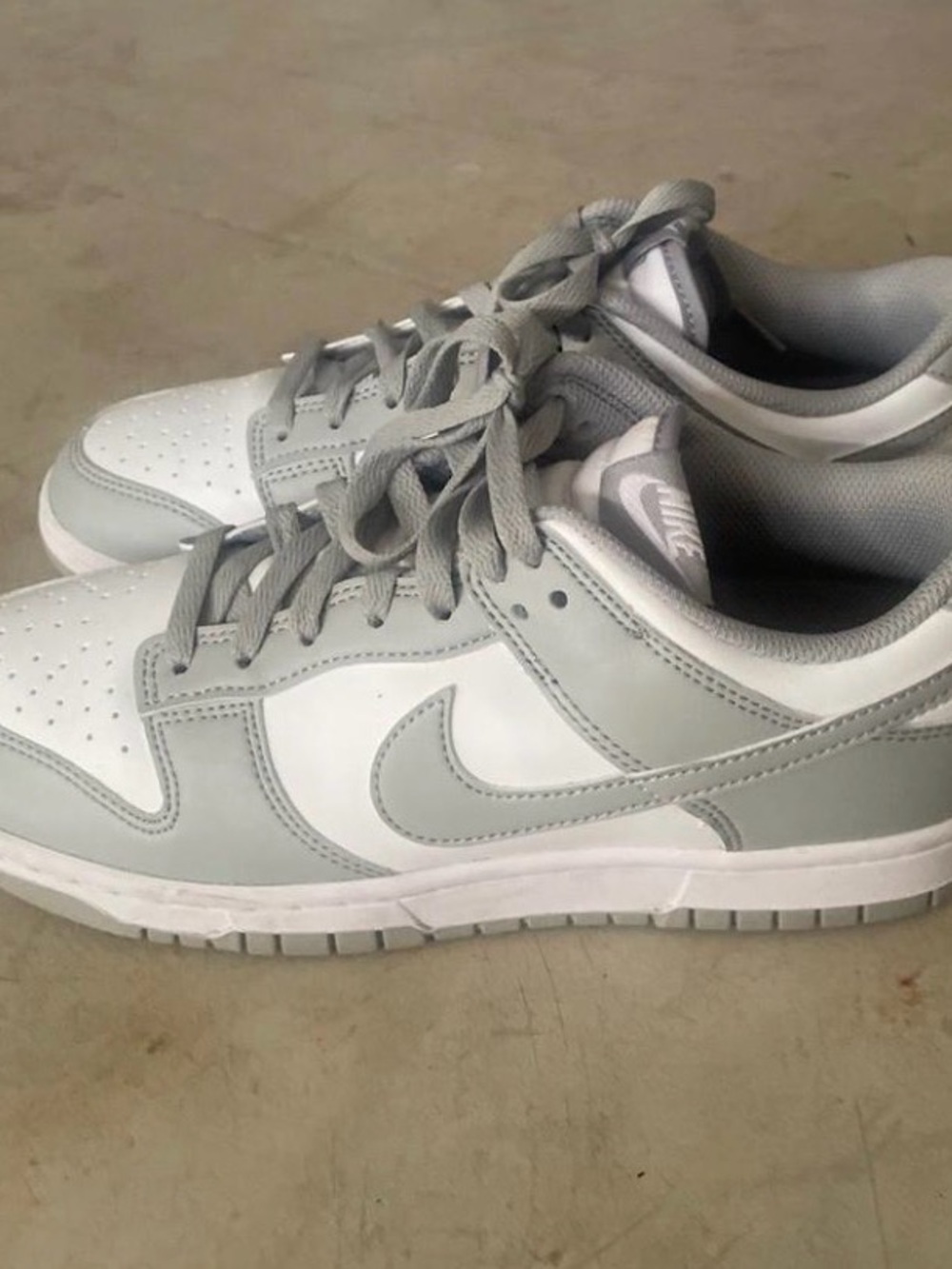 White and Gray Nike Dunks